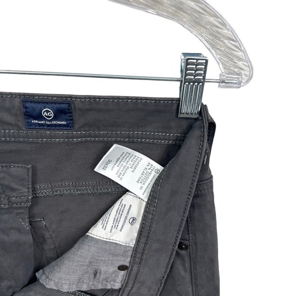 AG Adriano Goldschmied Everett Pants Slim Straight Raw Hem Gray Men Size 30Wx31L - Picture 5 of 7